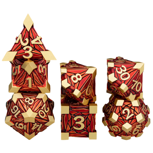 Metal Unique Borders Dice Set