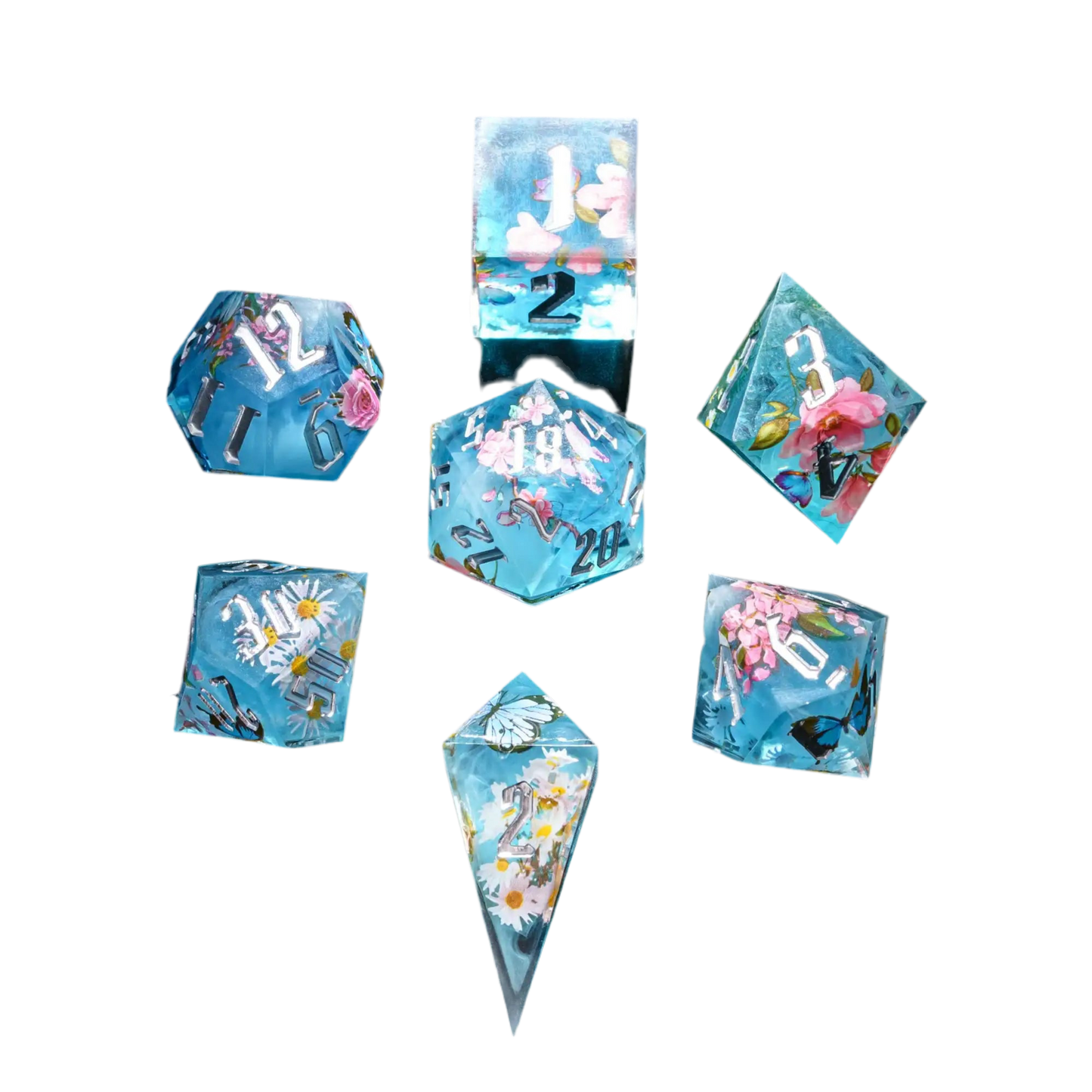 Sharp Edge Butterfly Blossom Dice