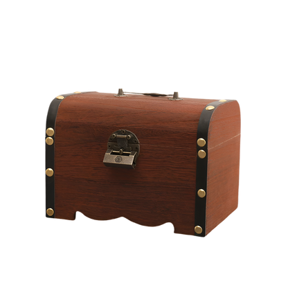 Wooden Treasure Chest Piggy Bank