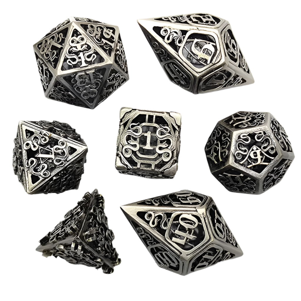 Hollow Metal Digital Dice Set