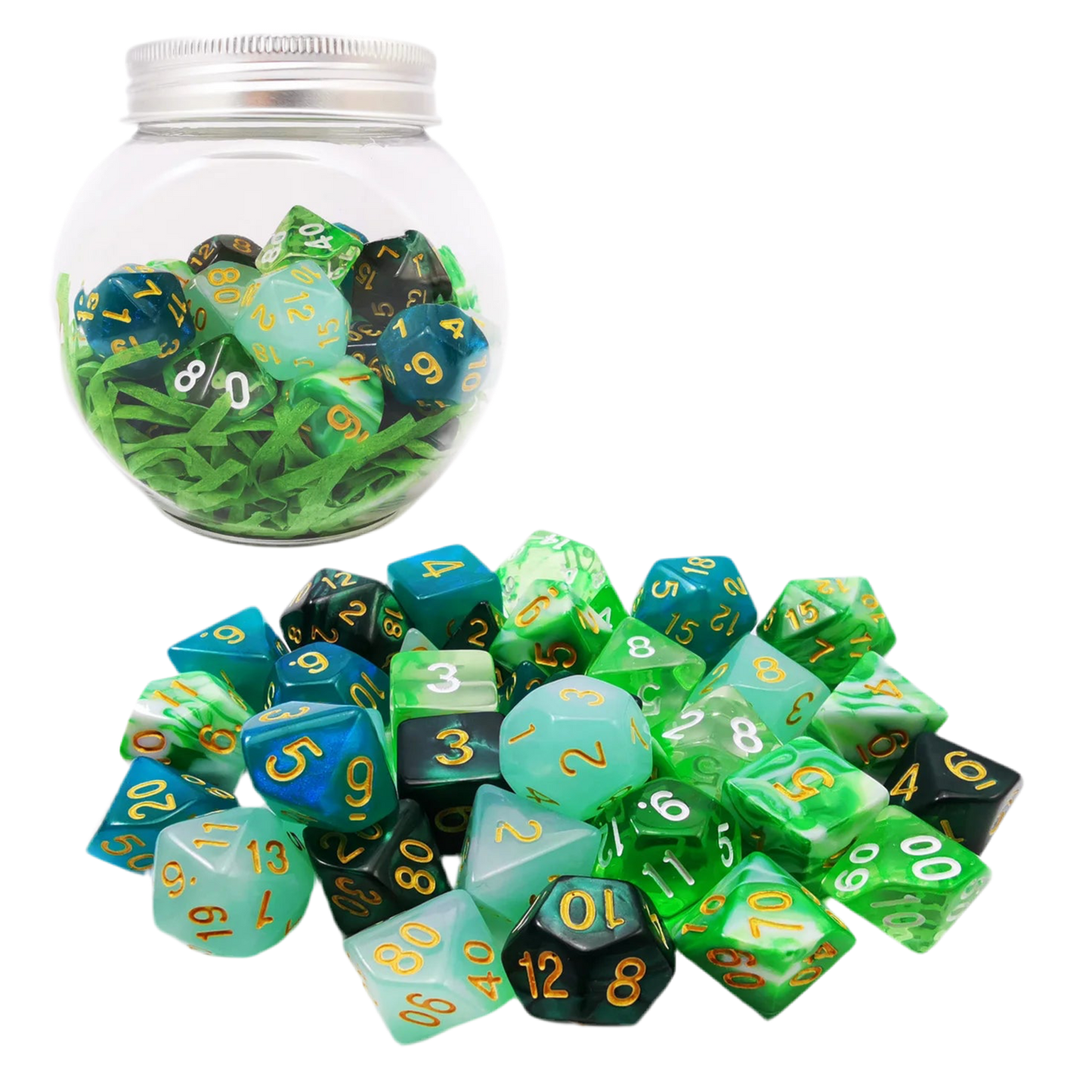 Potion Emerald Dice Set (5sets/35pcs)