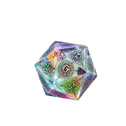 D20 Dice Colored Stone (30MM) - What The Funk