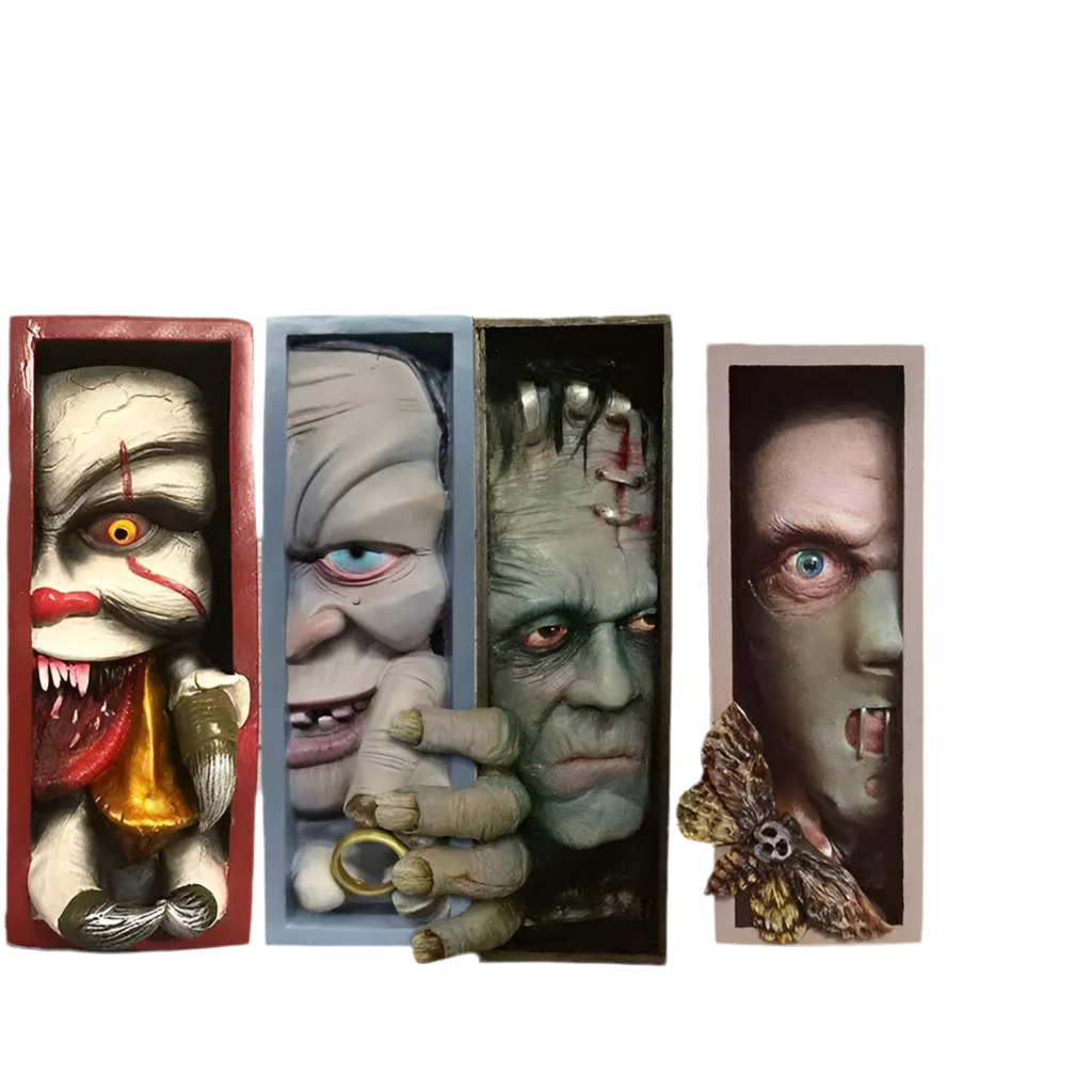 Horror Movie Face Bookend