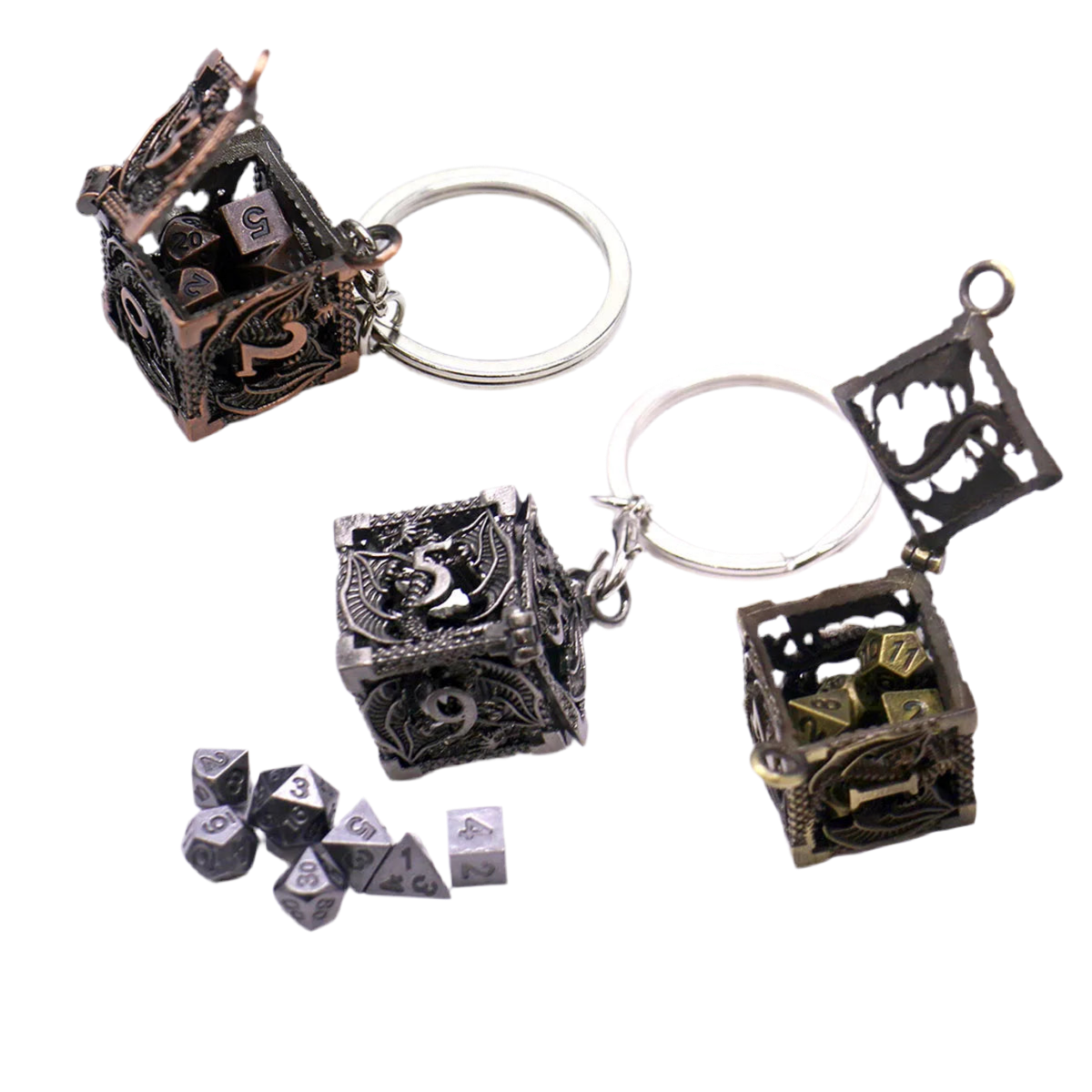 D6 Metal Case & Metal Dice Set - What The Funk