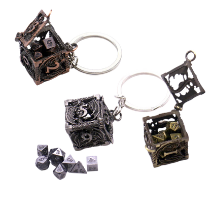 D6 Metal Case & Metal Dice Set - What The Funk