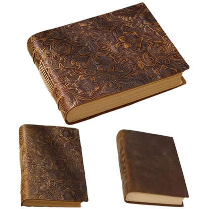 Handmade Embossed Leather Blank Books