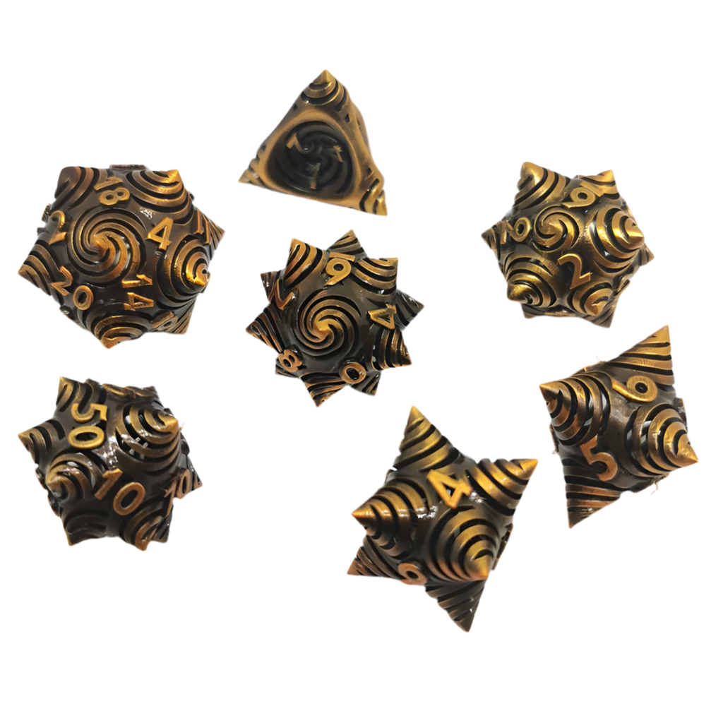 Metal Caltrops Dice Set