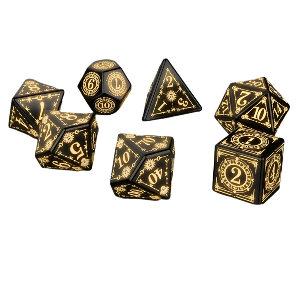 Glowing Polyhedral Dices with Charging Box