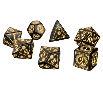 Glowing Polyhedral Dices with Charging Box