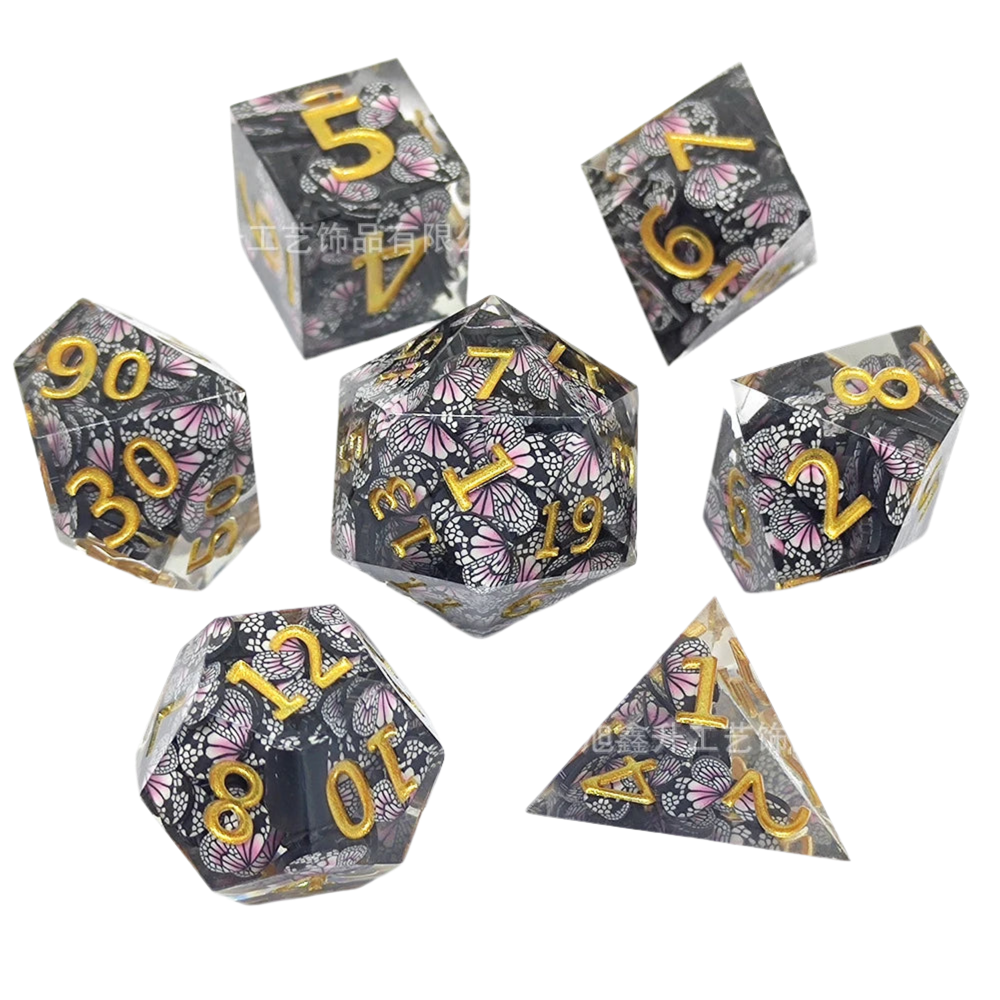 Glow-In-The-Dark Dice Set Handmade