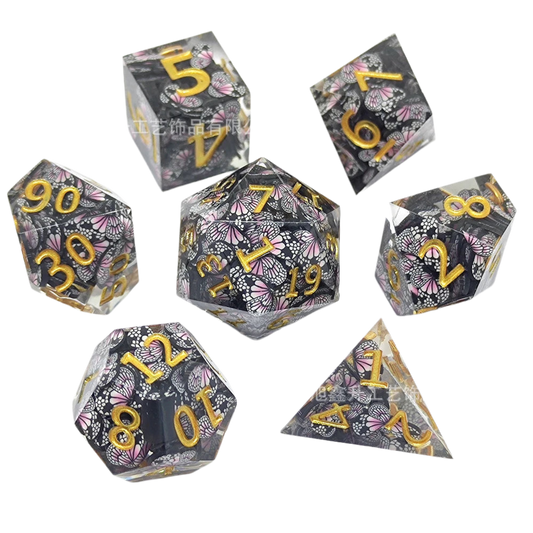 Glow-In-The-Dark Dice Set Handmade