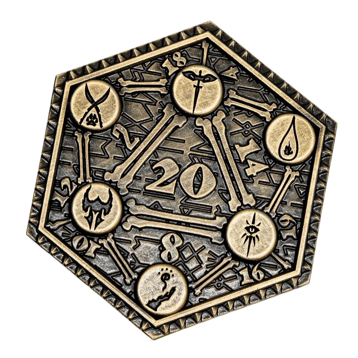 D20 Coin Creative Metal Coins - What The Funk