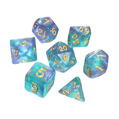 Blue Starry Sky Dice Set