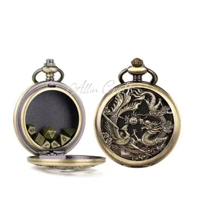 Pocket Watch Dice w/ Mini Metal Dice - What The Funk