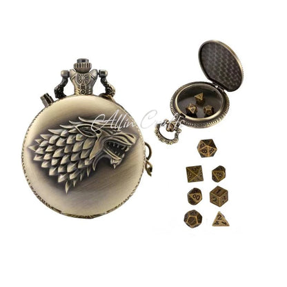 Pocket Watch Dice w/ Mini Metal Dice - What The Funk