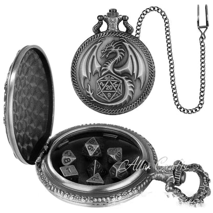 Pocket Watch Dice w/ Mini Metal Dice - What The Funk