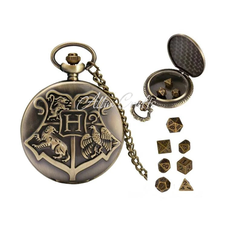 Pocket Watch Dice w/ Mini Metal Dice - What The Funk