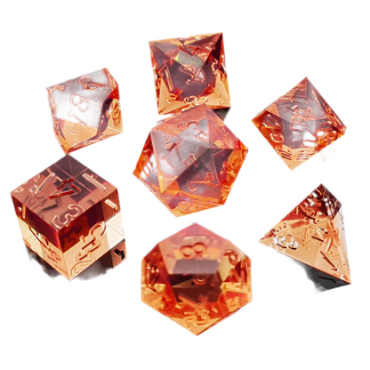 Sharp Edge Crystal Clear (Unpainted) Dice Set