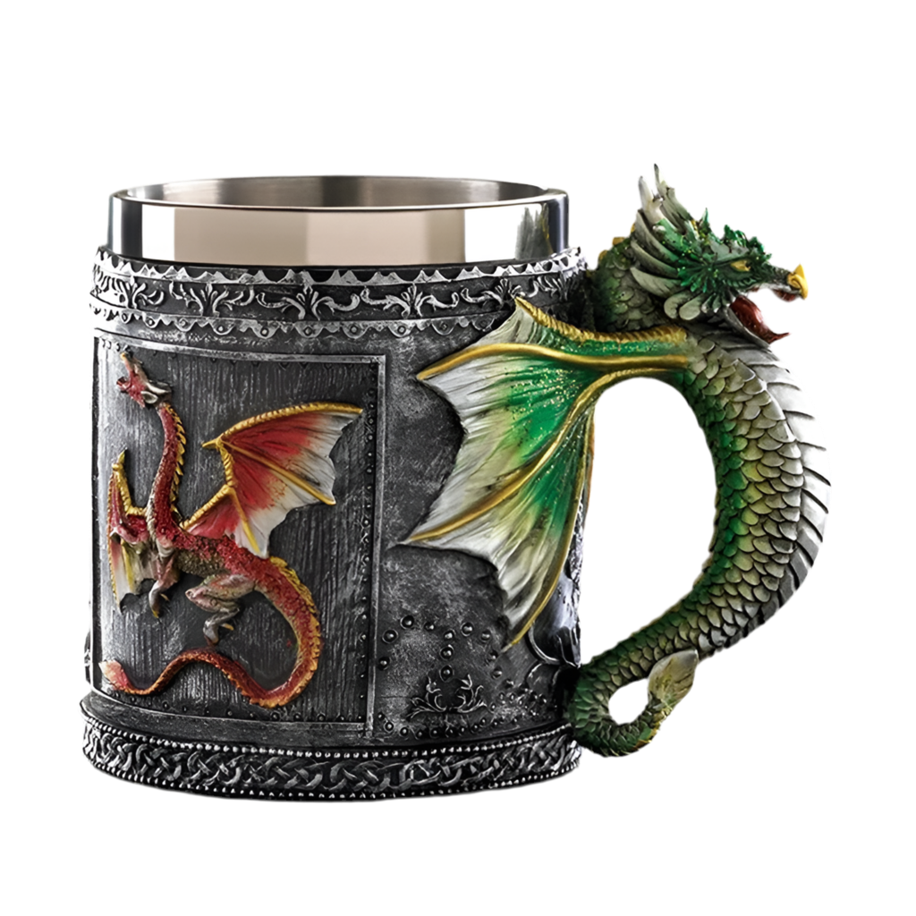 Crafted Medieval Roaring Dragon Beer Tankard - What The Funk