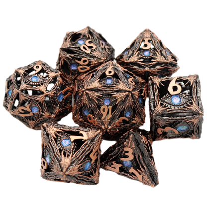 Hollow Metal Dragon Eye Dice Set