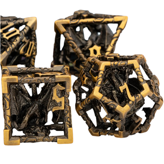 Hollow Metal Tiamat Dice Set