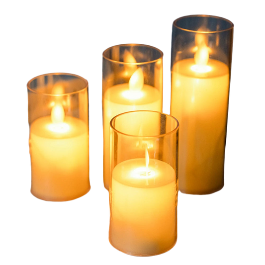 Electronic Flickering Wick Candle (Clear)