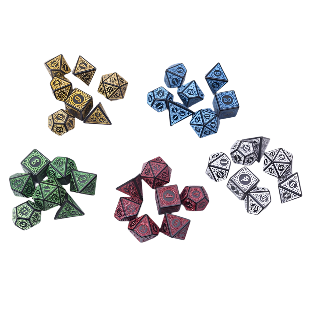 Small Carved Pattern Dice Set