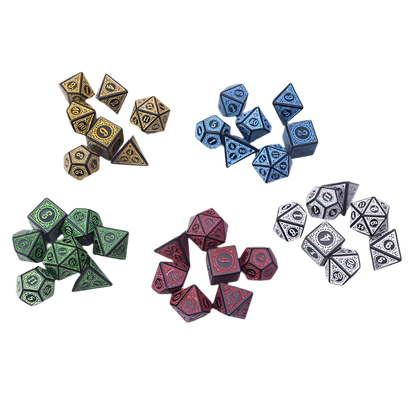 Small Carved Pattern Dice Set