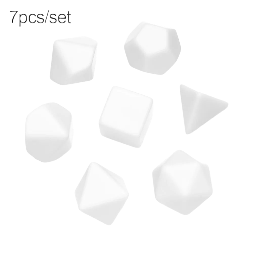 Blank White Dice Set