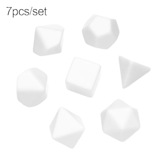 Blank White Dice Set