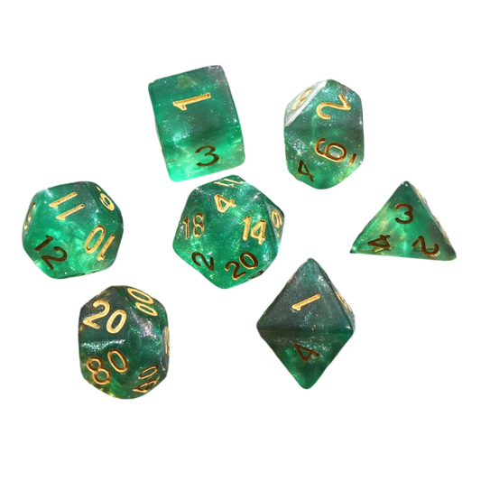 Greener Turquoise Depths Dice Set