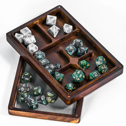 2 in 1 Rectangle Wooden Dice Case & Dice Tray - What The Funk