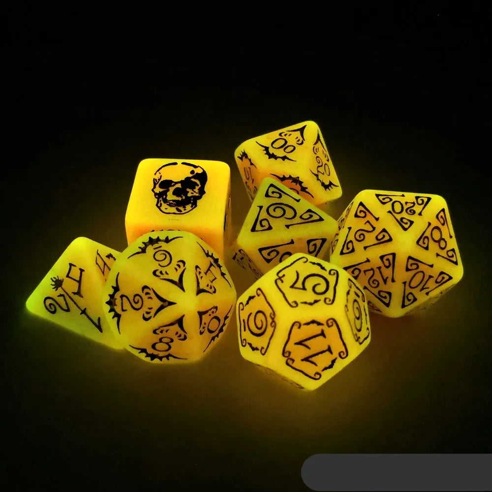 Glowing Halloween Dice Set