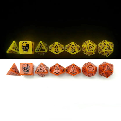 Glowing Halloween Dice Set