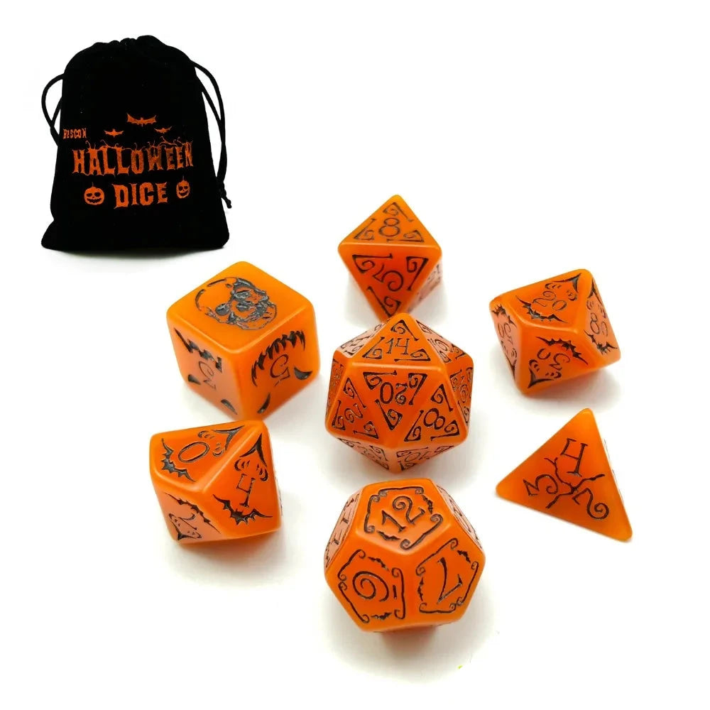 Glowing Halloween Dice Set