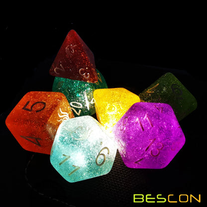 Unicorn Rainbow Sparkle Dice Set - What The Funk