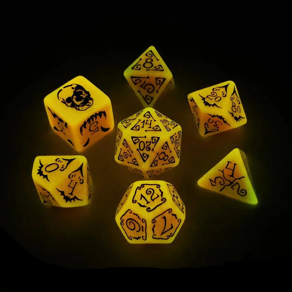 Glowing Halloween Dice Set