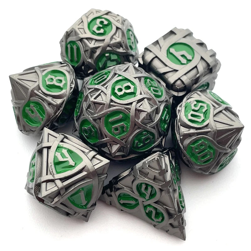 Metal Maze Pattern Dices Set - What The Funk