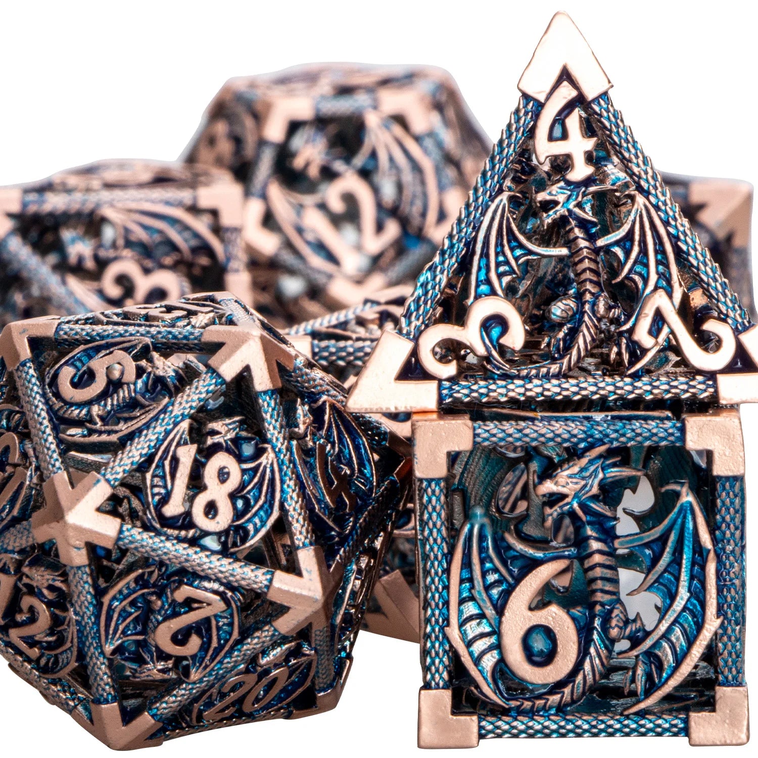 Metal Angels, Witches, & Dragons Dice Hollow Dice Set - What The Funk