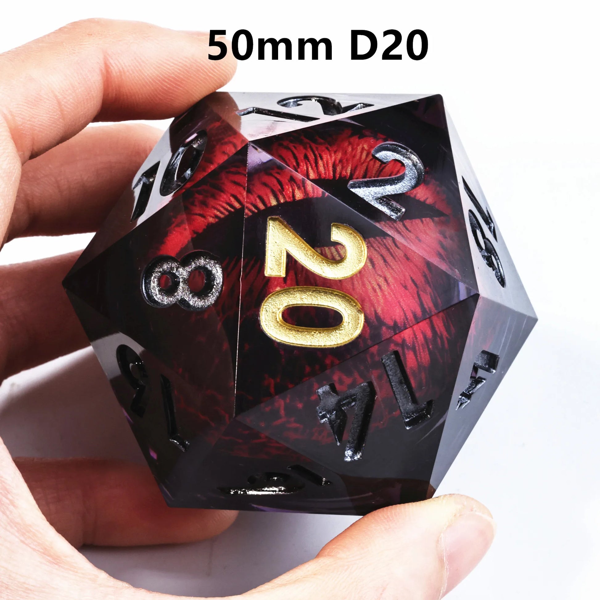 Large Hand Crafted D20 2 inch (50mm) - What The Funk