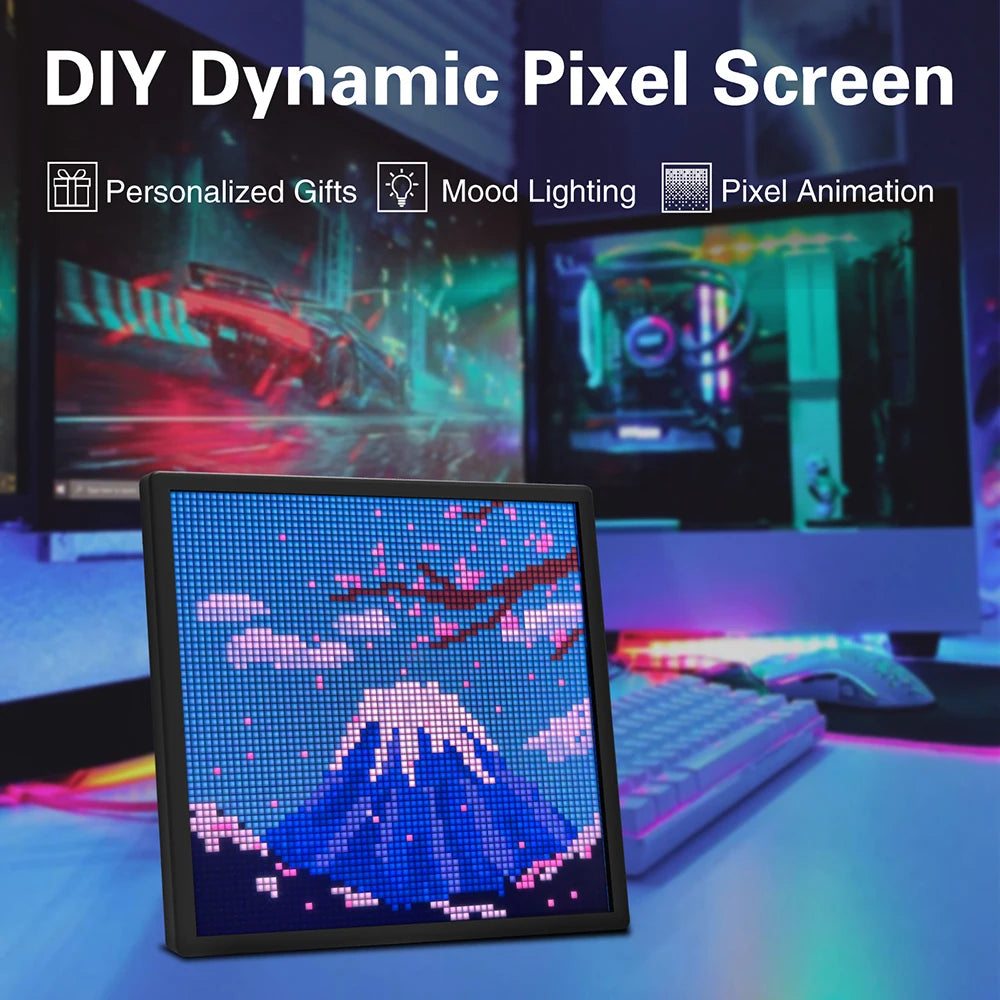 LED Pixel Display Picture Frame Decor - What The Funk