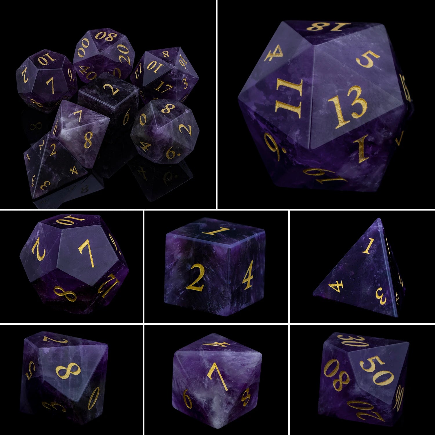 Crystal, Stone, & Gem Dice Set - What The Funk