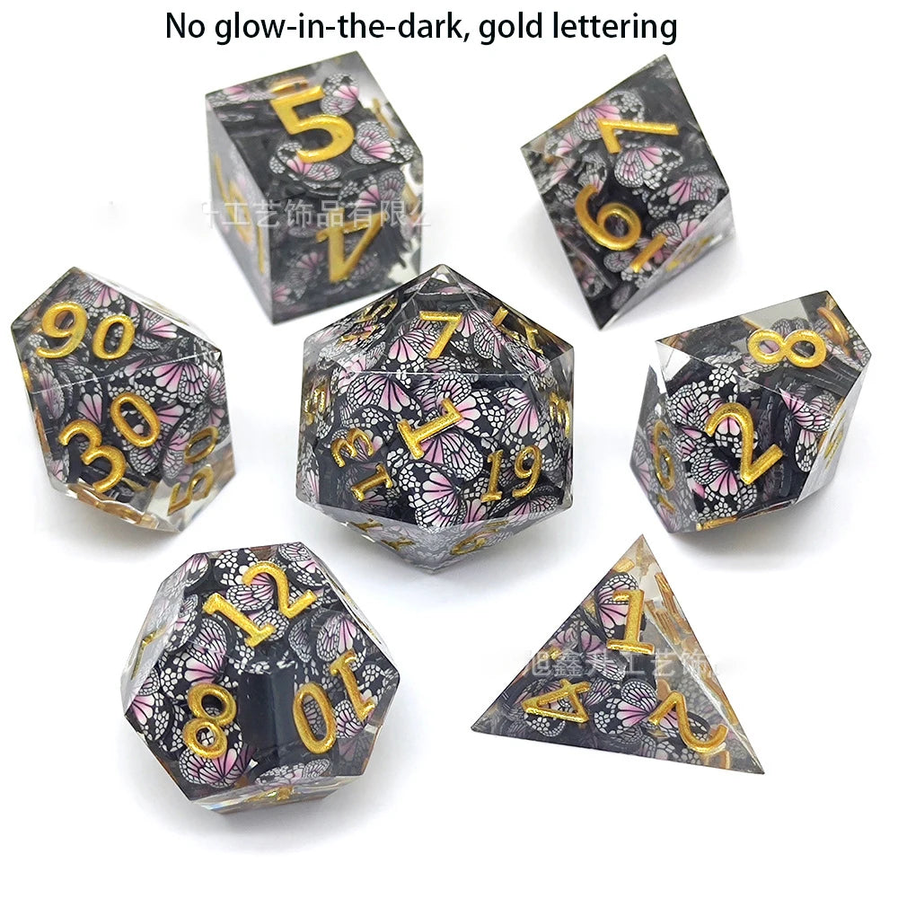 Glow-In-The-Dark Dice Set Handmade - What The Funk