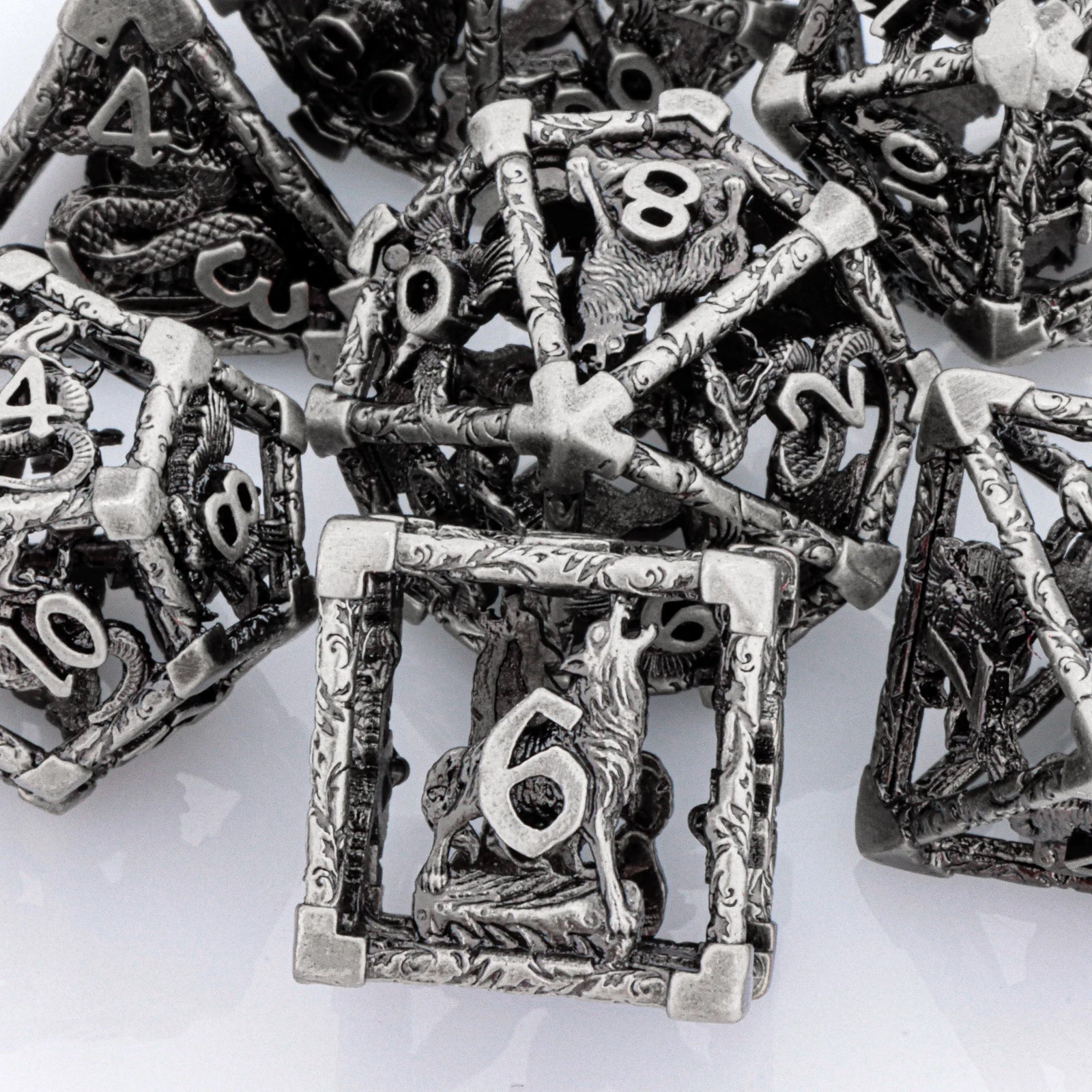 Metal Wolf & Snake Dice Set - What The Funk