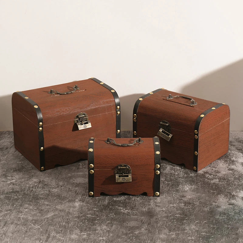 Wooden Treasure Chest Piggy Bank - What The Funk