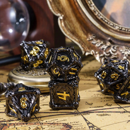 Metal Dragon Bone Dice Set