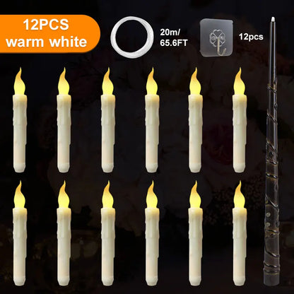 Floating LED Candles with Magic Wand Remote 12/24/36 Pcs - What The Funk