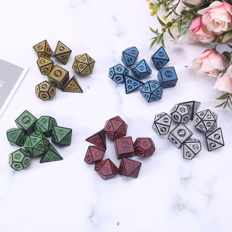 Small Carved Pattern Dice Set - What The Funk