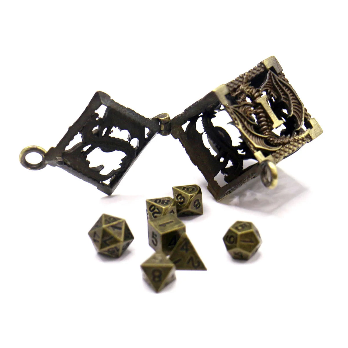 D6 Metal Case & Metal Dice Set - What The Funk