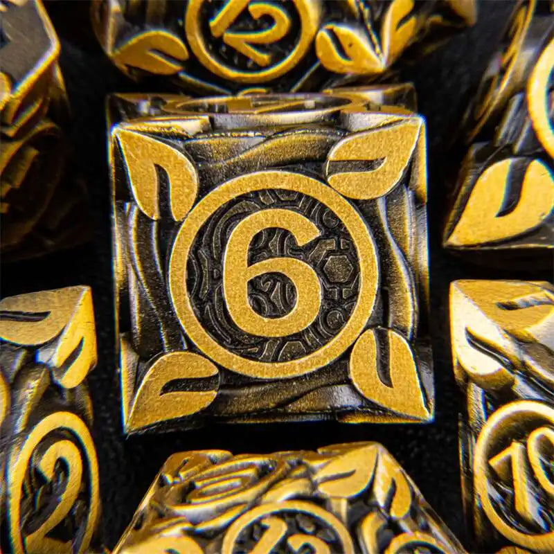 Metal Leaf Dice Set - What The Funk